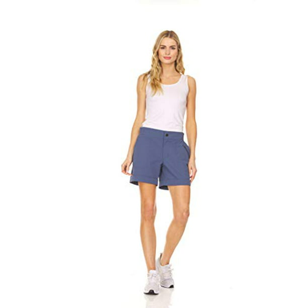 Sun Protection Multi Pocket Mid-Rise Shorts 5 Inseam Swiss Alps Womens UPF 30 